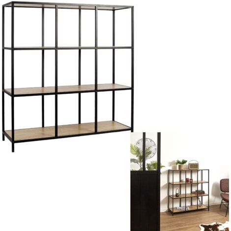 Etagère modulable 9 cases métal Loka