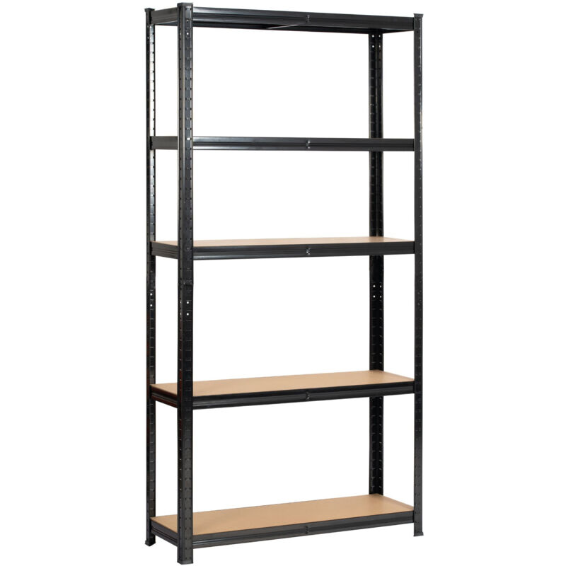 Tagère modulable 90 cm acier noirci charge maximale 875kg - L90xP30xH180 cm