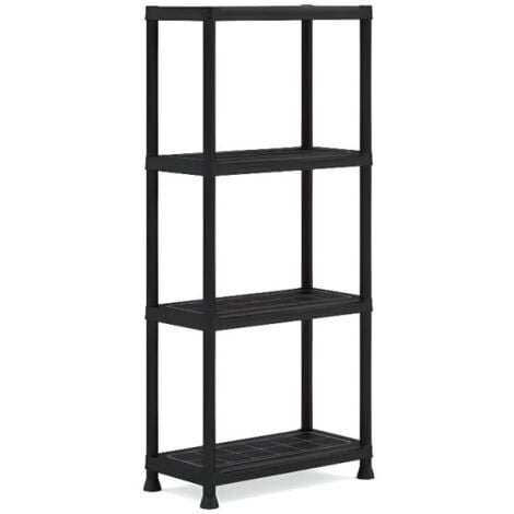 Etagere modulable KETER - Noir - 60 x 30 x 135 cm - 4 tablettes résistantes a l'humidité