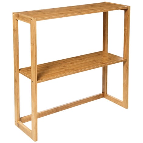 Etagère modulaire en bambou à 2 niveaux 60x57x20cm 7house
