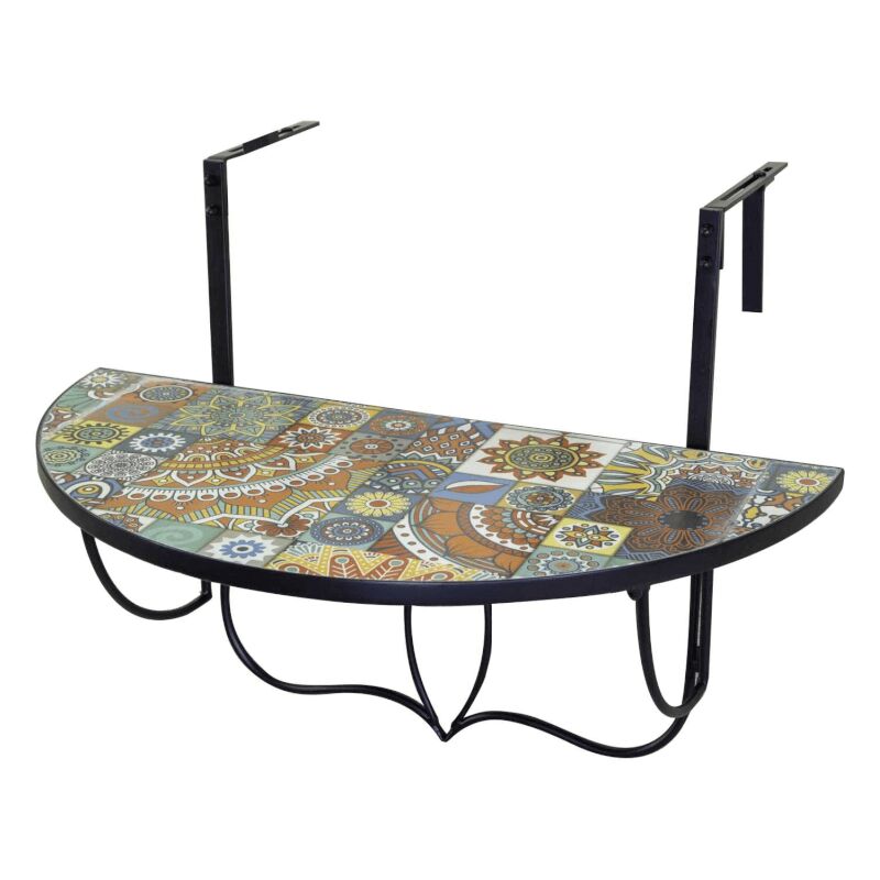 Vacchetti - tagère mosaïque en métal Galatone cm74x38/61h57 Vacchetti - tagère mosaïque en métal Galatone cm74x38/61h57