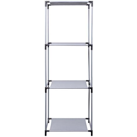 IDEBOX JE CHERCHE UNE IDEE RG5825 Etagère avec 3 Casiers Métal Gris 18,5 x 6 x 37,5 cm