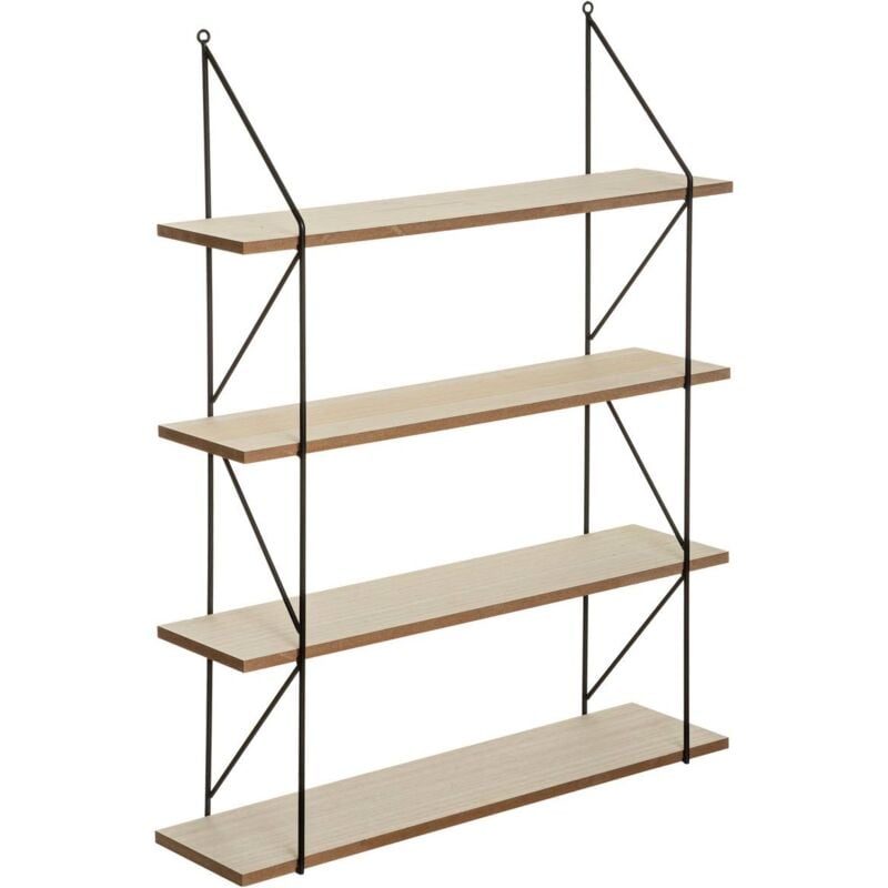 Atmosphera - Etagère en bois - 4 ètages - 60 x 16,8 x 81,4 cm - Beige - Livraison gratuite