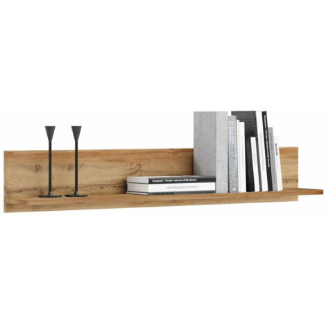 Étagère murale 100 cm en chêne artisanal – Planche stratifiée 18 mm – Fixations invisibles – Pour salon, chambre ou bureau
