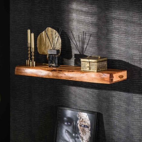 Etagère murale 100x25x8 cm en acacia massif naturel