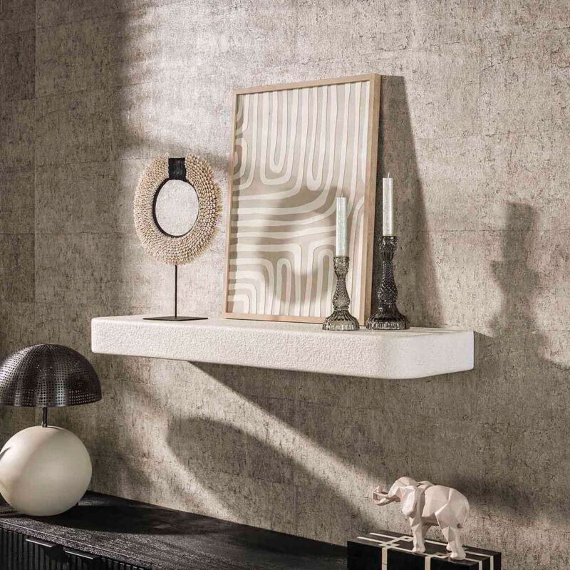 M&s - Etagère murale 100x29x8 cm en marbre composite blanc M&s - Etagère murale 100x29x8 cm en marbre composite blanc