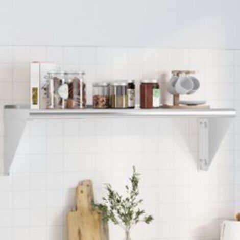 Étagère murale 100x30x31 argenté acier inoxydable
