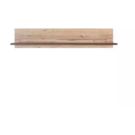 Etagère murale 150 cm décor bois clair et gris - MARBELLA
