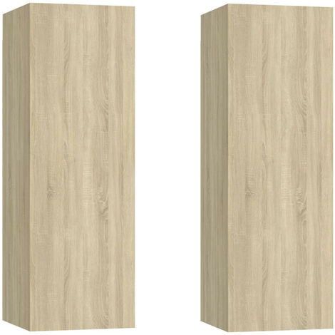 Etagère murale 2 pcs Chêne sonoma 30,5x30x90