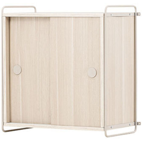 Etagère murale 2 portes 68 x 60 cm Paris Blanc