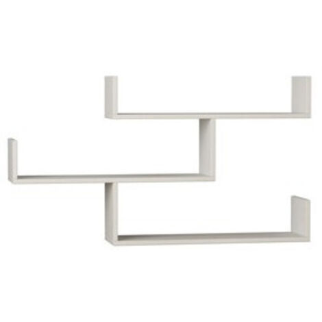 Étagère murale 3 niveaux 119x23x66,5 cm blanc