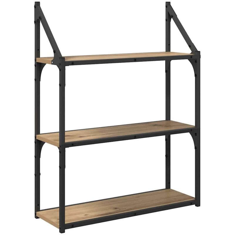 Étagère Murale avec étagère Chêne artisanal 60 x 21 x 78,5 cm vidaXL