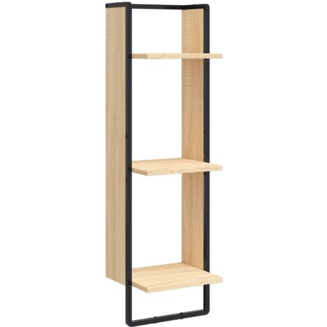 Étagère murale 3 niveaux chêne sonoma 30x25x100