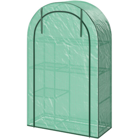 Étagère murale 4 niveaux avec porte battante, acier et PE, 100x45x160 cm, vert