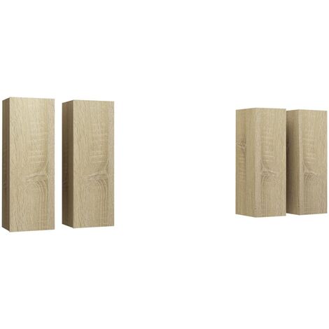 Etagère murale 4 pcs Chêne sonoma 30,5x30x90