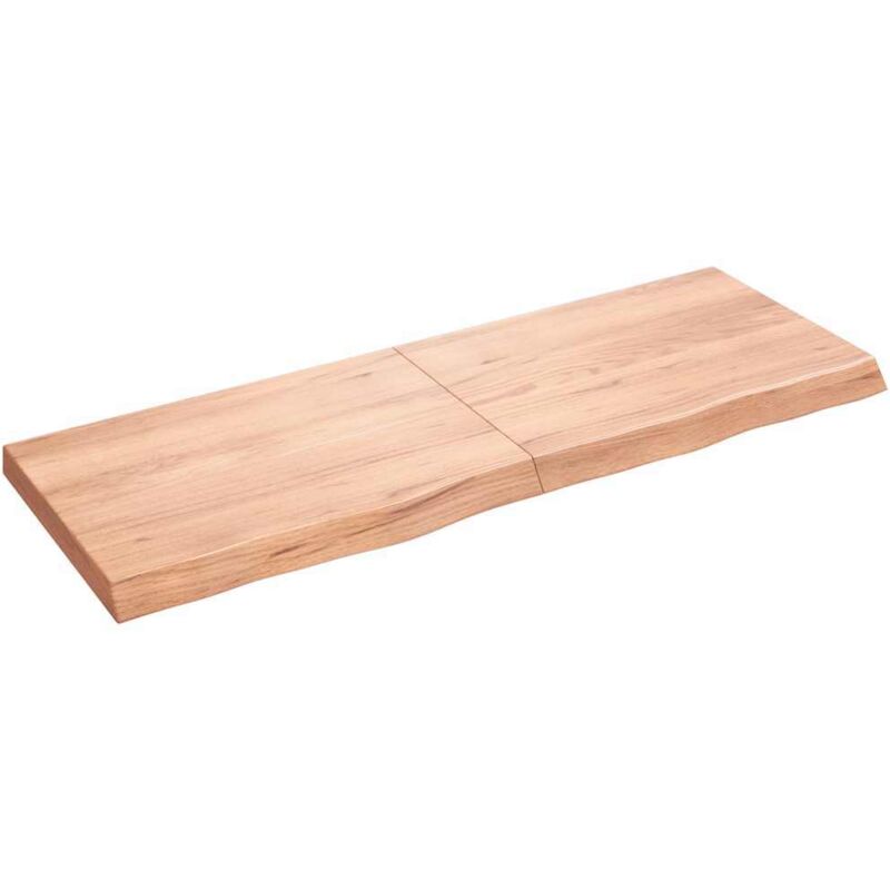 Vidaxl - tagère murale marron clair 140x50x6cm bois chêne massif traité