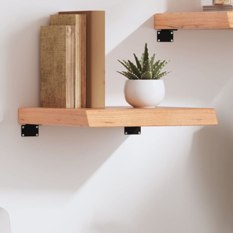 Vidaxl - tagère murale marron clair bois chêne massif traité