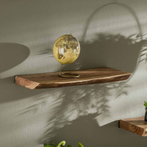 Etagère murale 60x20x4 cm en acacia massif - ALONG