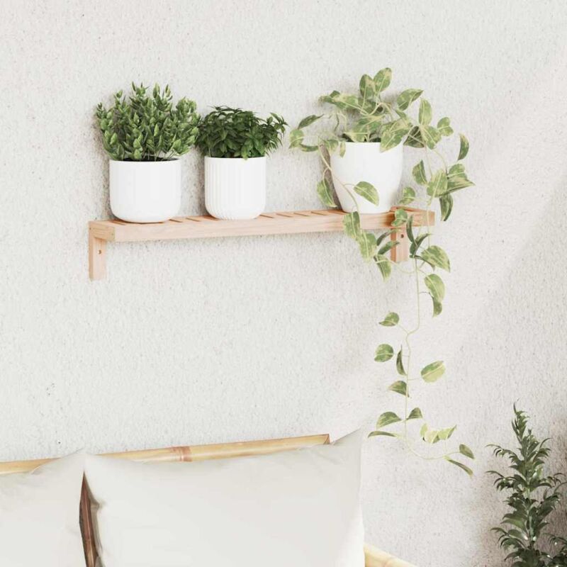 Etagère murale 62x10x12,5 cm en bois massif noyer Vidaxl