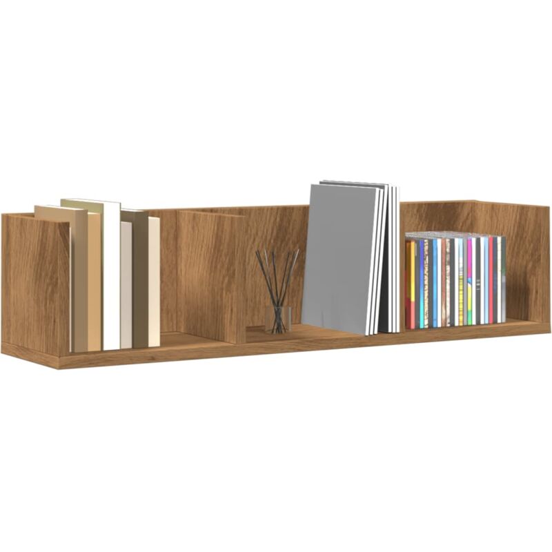 Vidaxl - tagère murale à cd chêne artisanal 75x18x18 cm bois ingénierie