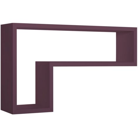 Étagère murale à jour rectangulaire mod. lettera violet