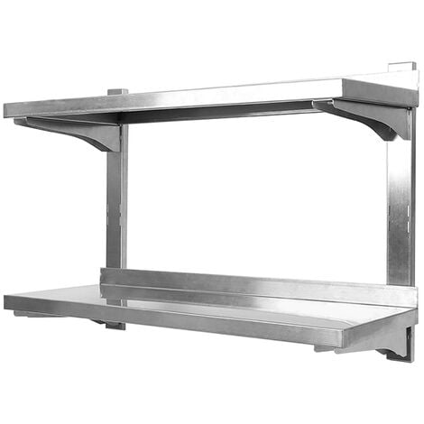 Étagère Murale Inox 14x24 Pouces - Homologuée NSF, Pour Cuisine Pro Ou Laboratoire