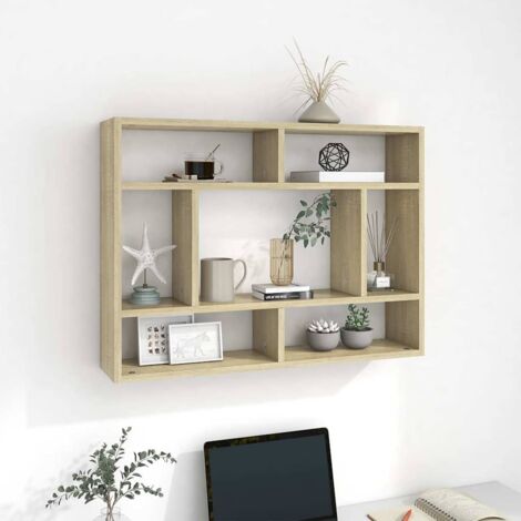 Étagère murale  Armoire murale Meuble Étagère Chêne sonoma 75x16x55 cm Aggloméré 60079