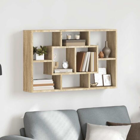 Étagère murale  Armoire murale Meuble Étagère Chêne Sonoma 85x16x52,5 cm Bois d'ingénierie 71822