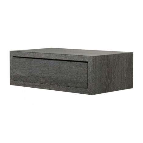 Étagère murale avec tiroir, table de chevet suspendue, chêne foncé, 45 x 14,3 x 23,7 cm - Legolo Maxi