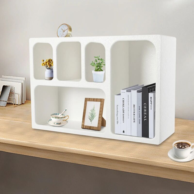 Gojoy - tagère Murale, Bibliothèque, Étagère Plante, Étagère Rangement avec Plusieurs Compartiments, Armoire de rangement, Installation Horizontale