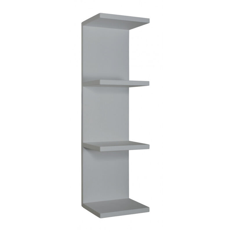 Étagère murale, bibliothèque flottante, étagère murale, gris pierre, 25,5 x 93 x 23,7 cm - Petite bibliothèque