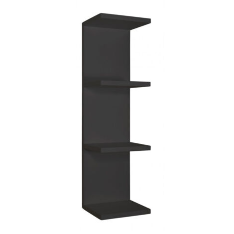 Étagère murale, bibliothèque flottante, étagère murale, noire, 25,5 x 93 x 23,7 cm - Petite bibliothèque