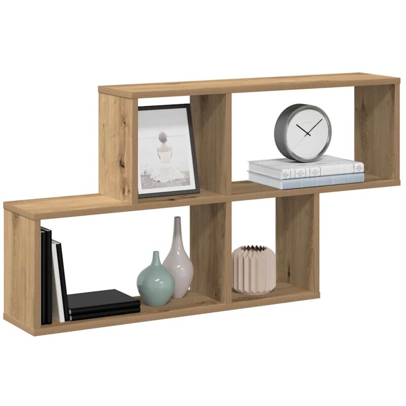 Tagère murale chêne artisanal 100x18x53 cm bois d'ingénierie Vidaxl