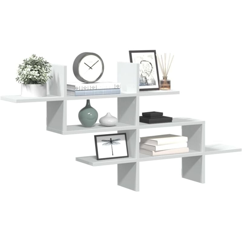 Vidaxl - tagère murale blanc 124,5x18x60,5 cm bois d'ingénierie