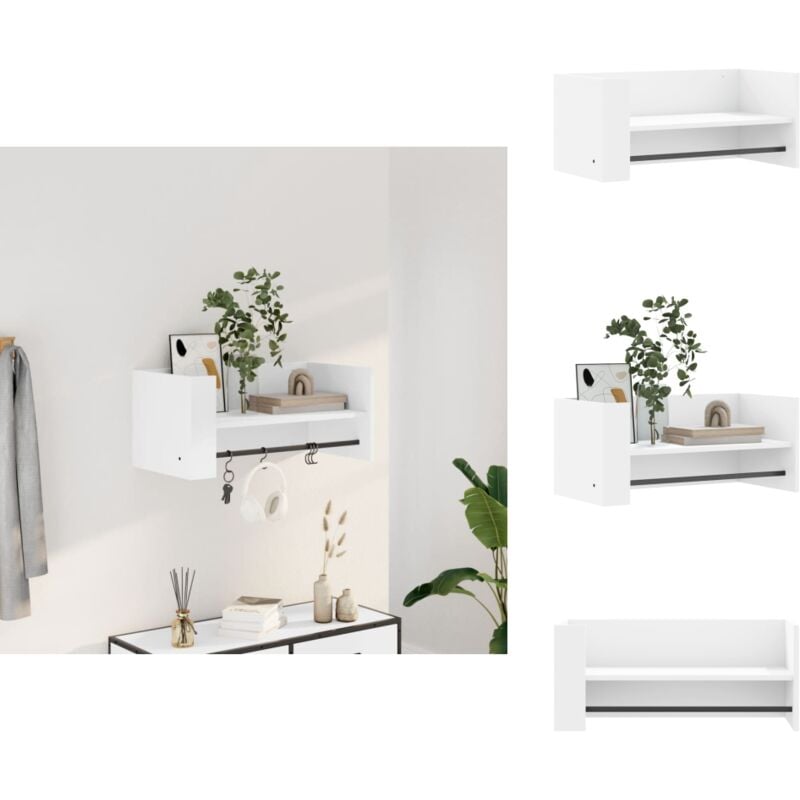 Tagère murale blanc 70,5x35x30,5 cm bois d'ingénierie - Étagère Murale - Étagère Blanche - Rangement Mural - Meuble De Salle à Manger - Décoration