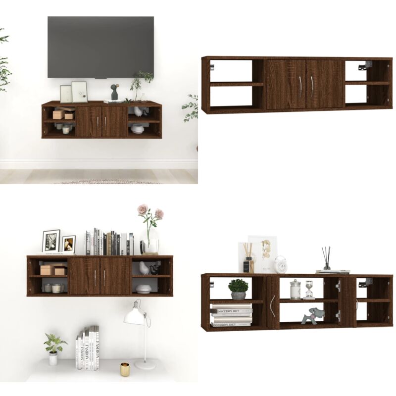 Tagère murale chêne marron 102x30x29 cm bois d'ingénierie - Étagère Murale - Étagère Flottante - Meuble Mural - Rangement Mural - Bibliothèque Murale