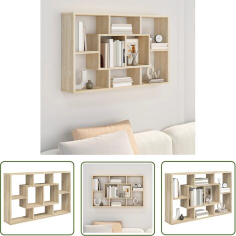 Étagère murale Chêne Sonoma 85x16x52,5 Bois d'ingénierie