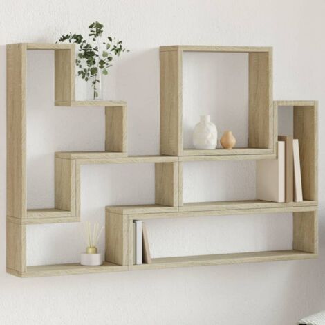 Étagère murale chêne sonoma 96x12x64 cm bois d’ingénierie vidaXL