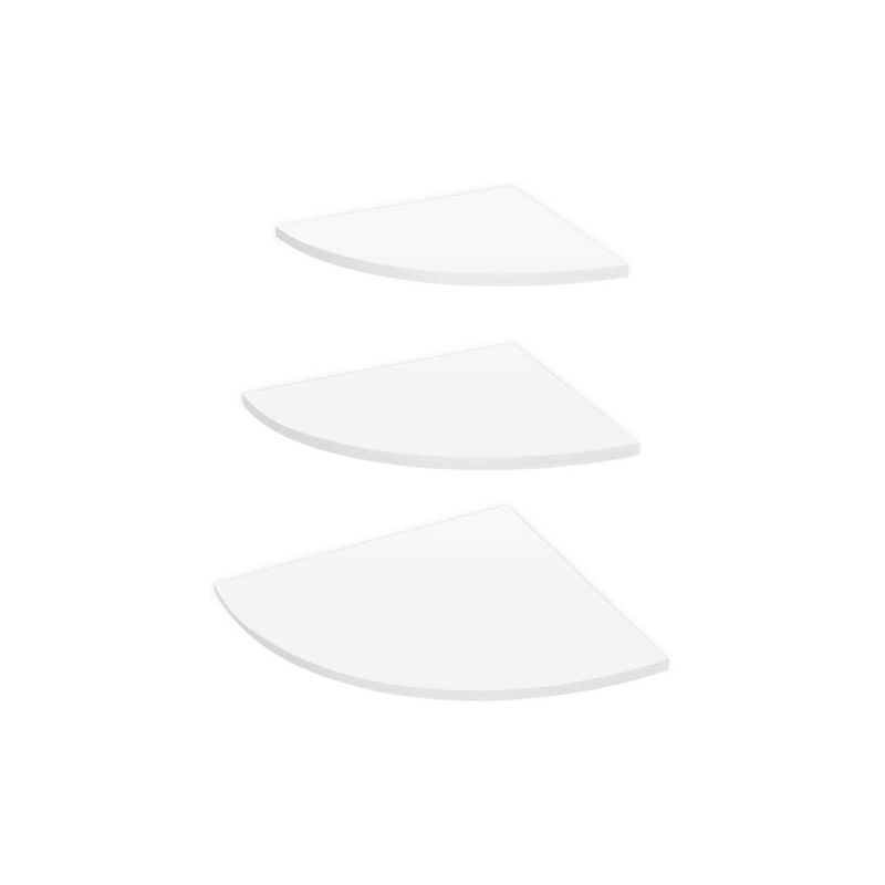 SNQ - Etagère Murale D'angle Blanc 3 Niveaux Flottant Coin Poids 5kg Et Moins