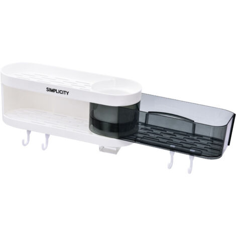 Étagère murale d'angle de salle de bain Ustensiles de cuisine Accessoires de salle de bain  Étagères et casiers de rangement