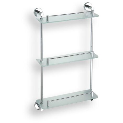 Etagère murale de douche à 3 étages en verre OMEGA 40x67,5x13cm