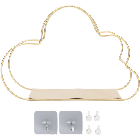 Étagère Murale de Rangement en Forme de Nuage Métallique pour Salle de Bain