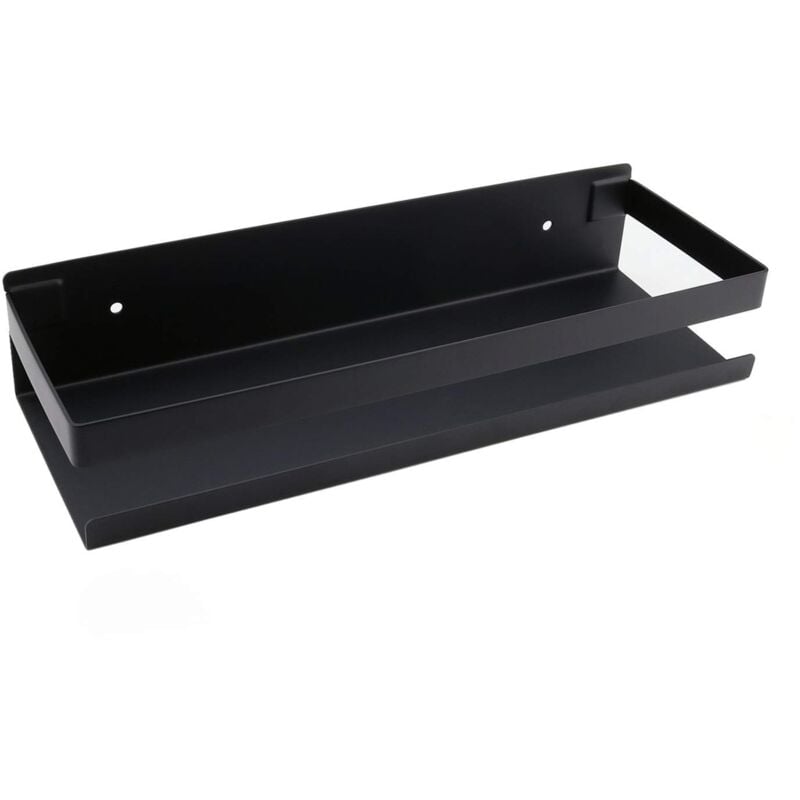 Tagère murale de salle de bain accessoires de salle de bain 20-40cm étagère de salle de bain moderne noire pour cuisine douche shampooing 30cm