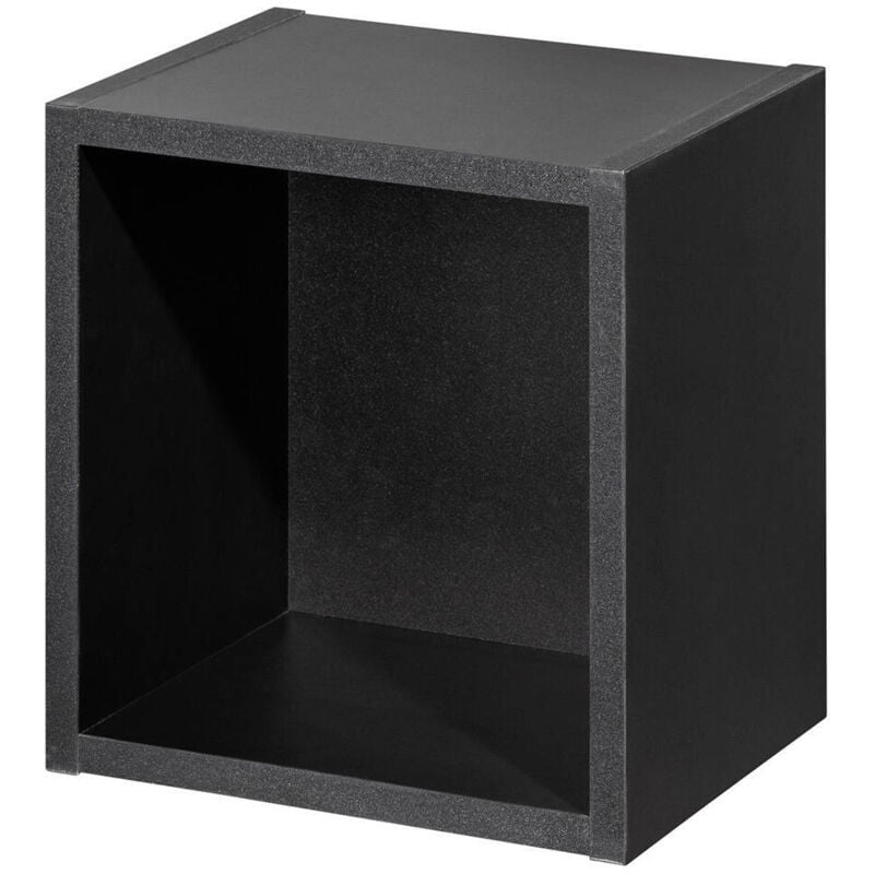 [en.casa] - tagère murale de salle de bain Newport 27 x 25 x 21 cm noir