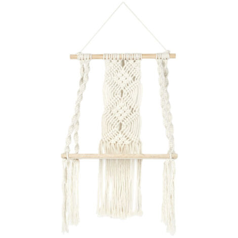 Étagère Murale Déco "Boho" 50cm Beige