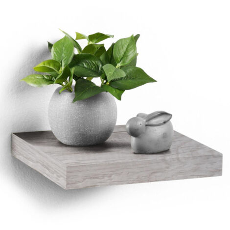 Étagère Murale Design "Flottante" 25cm Chêne Blanchi