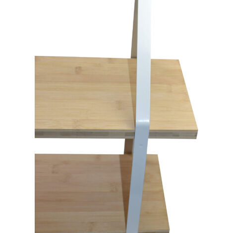 Étagère murale double Bambou 60x19 cm et supports métal Cali