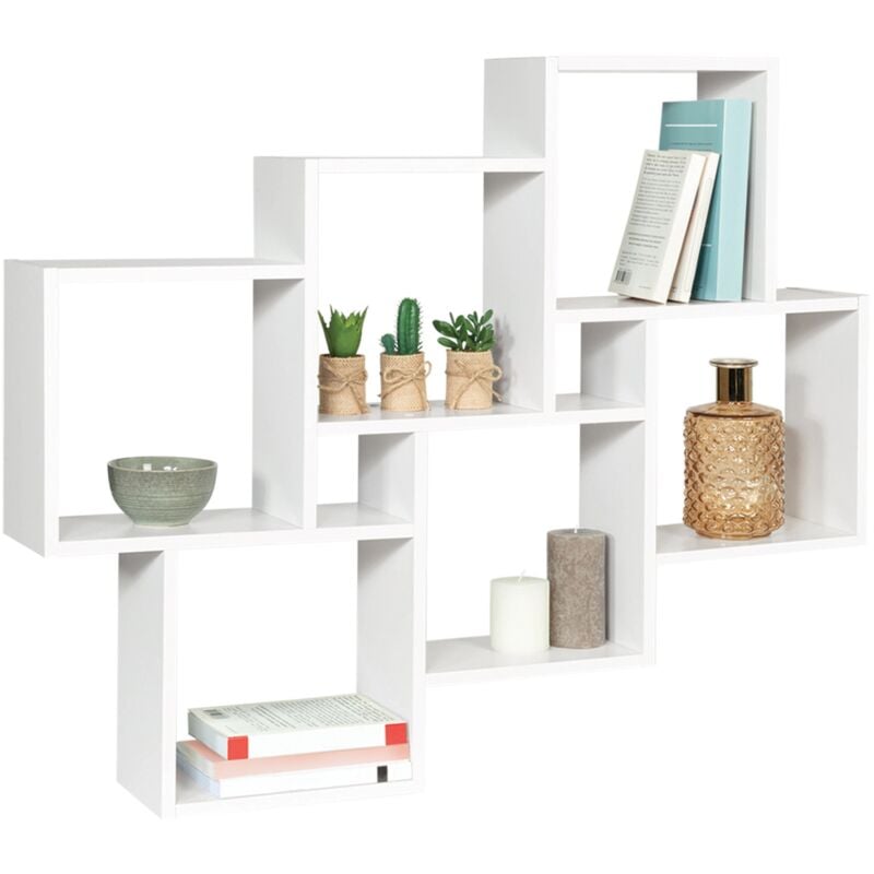 Etagère murale double position lucas blanche