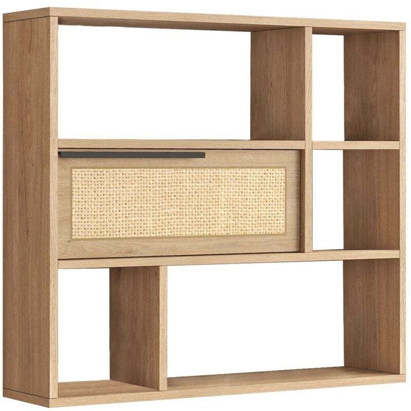 Asir Group Llc - Etagère murale en aggloméré et effet cannage Only