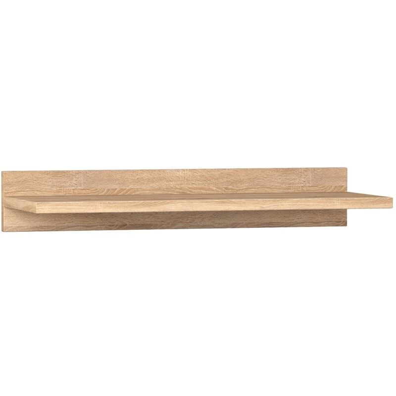 Pegane - Etagère murale en bois coloris chêne cambrian - longueur 60 x profondeur 24 x hauteur 10 cm